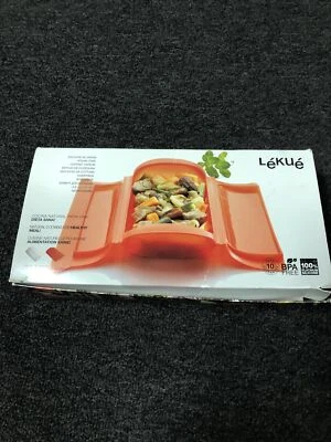 Lekue - Steam Case for 1-2 People, Microwave and Oven Safe, Red - Image 1 of 2
