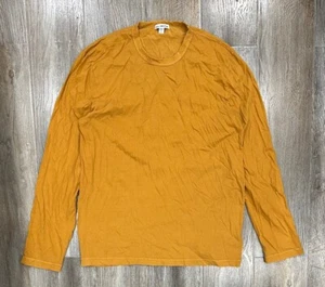 Camiseta James Perse Para Hombre Manga Larga Cuello Redondo Naranja Pigmento Desvanecimiento Lavado MLJ3351 - Imagen 1 de 2