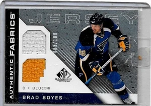 BRAD BOYES 2007-08 SP AUTHENTIC FABRICS DUAL 2 COLOR GAME USED JERSEYS#/100 - Picture 1 of 1