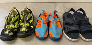Boys Size 11 And 12 Shoes Summer Sandals (Lot of 3)crocs OshKosh And Jambu