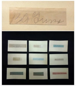 Burleigh Grimes & F. Lindstrom + 7 other Players' cut autographs -era: 1916-'50 - Picture 1 of 11