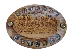 Handgefertigte Olivenholz Abendmahl Dekoration - Unikat Andenken aus Bethlehem - Bild 1 von 6