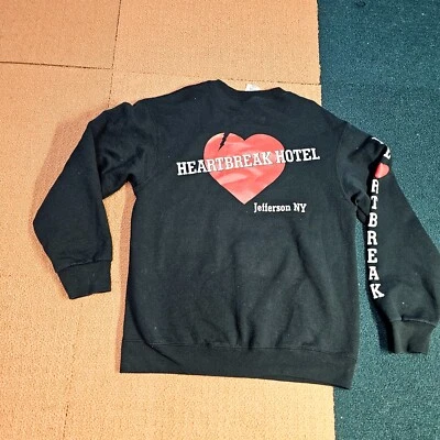 Heartbreak Hotel Jefferson New York Sweatshirt Mens Small Black Pullover U6b - Image 1 of 4