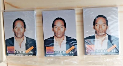 3 OJ SIMPSON CASE IN PURSUIT OF JUSTICE 1994 INTERLINK PROMO 10 CARD SETS SEALED - Image 1 of 4