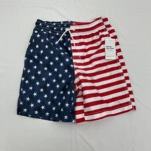 Old Navy Patriotic Flag Printed Swim Trunks Boys Size XL NEW - Picture 1 of 6
