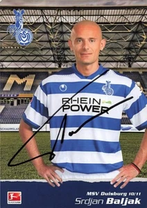 Tarjeta de autógrafo Srdjan Balijak UH MSV Duisburg original firmada 2464 H - Imagen 1 de 1