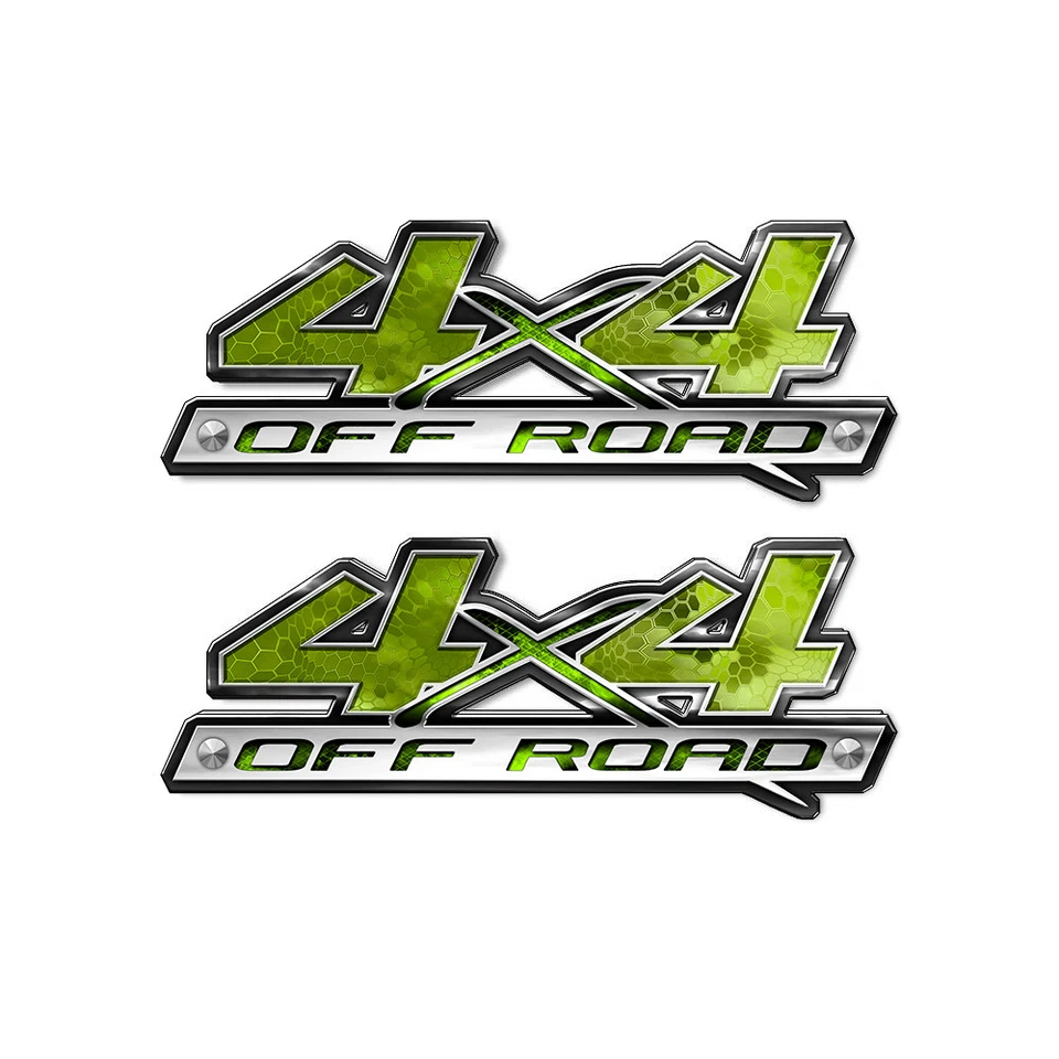 Paquete de 2 calcomanías todoterreno 4x4 camión gráficos de vinilo camaleón camuflaje verde A58BLO Foto 1 de 1