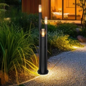 Stehlampe Standleuchte Außenlampe Hofleuchte 3 flammig schwarz kupfer H 170 cm - Bild 1 von 11