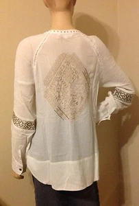 New Odd Molly More Than A Women Busarong White Chalk Blouse Size 0, 1, 3, 4 - Picture 1 of 7