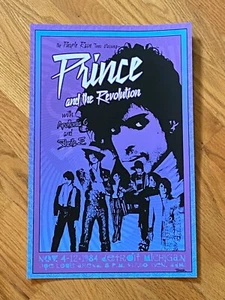 Prince FRAMED POSTER November 4-12 1984 Detroit Purple Rain Tour Live Promo - Picture 1 of 5