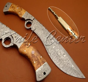 SCHÖNES HANDGEFERTIGTES DAMASTSTAHL KUKRI BOWIE MESSER | JAGDMESSER | FINGER - Bild 1 von 10