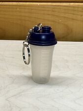 VINTAGE Tupperware KEY CHAIN MINI  Shaker Mixer Bottle Blue NOS 2.5"