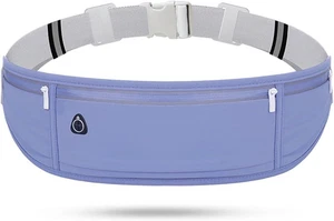 Slim Running Belt Fanny Packs for Women & Men, 3 Pockets Adjustable Reflective W - Picture 1 of 6