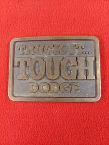 Dodge Truck It Tough Messing Gürtelschnalle Oldtimer - Bild 1 von 6
