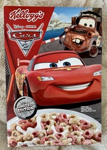 2011 Kellogg’s Disney Pixar Cars 2 Müsli 10,9 Unzen volle Box fabrikversiegelt - Bild 1 von 2