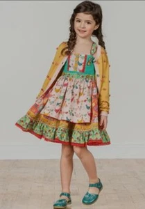 Matilda Jane Camp Matilda Jane Camp MJC To The Birds Apron Knot Dress Size 8 - Picture 1 of 5
