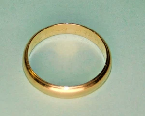 14 Karat Gold Ehering Größe 8,34 bis 9, Gelbgold 3,7 Gramm 4 mm - Bild 1 von 12