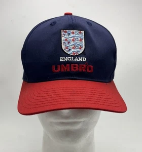 England Umbro Snapback Mütze blau rot 3 Löwen Vintage 90er - Bild 1 von 9