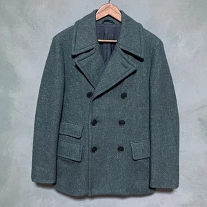 Camoshita United Arrows Wool Melange Melton 6 Button Peacoat Green - Japan F/S - Picture 1 of 8