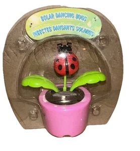Solar Dancing Bugs ~ Ladybug And Pink Pot~ Dances in Light ~ NEW - Picture 1 of 3