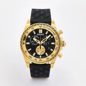 Reloj para hombre Versace cronógrafo de cuarzo esfera negra tono dorado VE9K00224 - Imagen 1 de 7