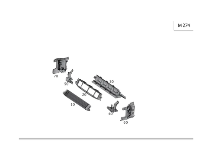 Conductos de aire originales Mercedes-Benz para radiador 231-505-15-30 Foto 1 de 2