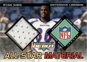 2002 Topps Debut All-Star Materials #AMRS Ryan Sims Jersey - FB - Picture 1 of 2