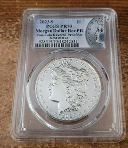 2023 s reverse proof Morgan silver dollar PCGS PR 70 First strike - Picture 1 of 2