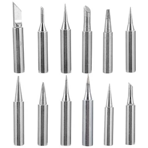12 Pcs/set Soldering Iron Tip Heat Inserts Replacement Welding Tips Work - Picture 1 of 12