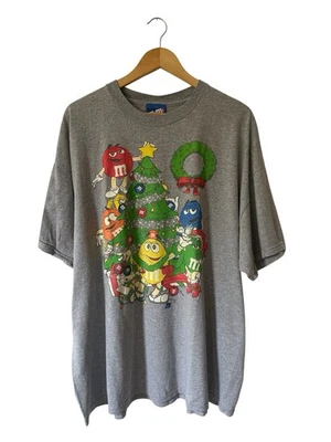 Camiseta vintage de Navidad M&M para hombre 2XL gris Navidad Foto 1 de 4