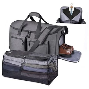 Convertible Garment Duffel Bag with Mesh Storage Bag, YKK Zippers Carry On - Picture 1 of 8