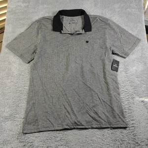 Brixton Proper Short Sleeve Polo Knit T-Shirt - Black Size Medium M - Picture 1 of 6