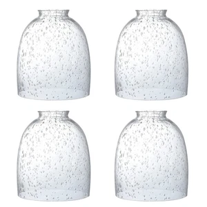 4 Pack Clear Seeded Glass Replacement Shades Covers for Ceiling Fan Light Fix... - Bild 1 von 9