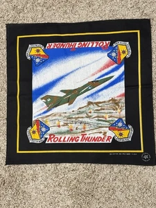 VINTAGE PATRIOT 474th TACTICAL FIGHTER WING ROLLING THUNDER BANDANA HANKERCHIEF - Bild 1 von 1