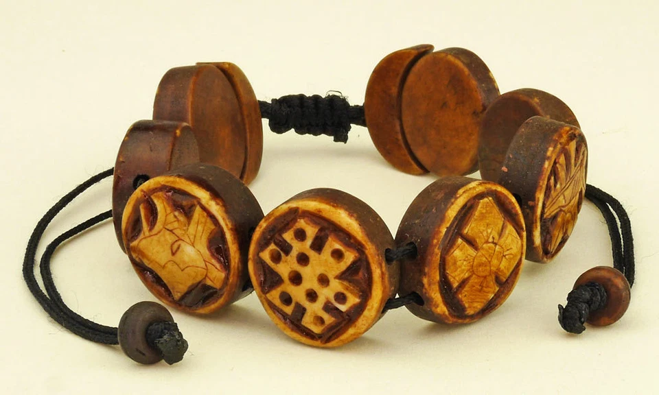 Bracciale Braun Buddismo Regalo Fortuna Surfer Uomo Donna Simbolo Intagliato - Immagine 1 di 1