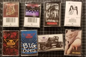 8 AEROSMITH Cassettes TOYS IN THE ATTIC Rocks BIG ONES Pump GET A GRIP Tapes - Picture 1 of 3