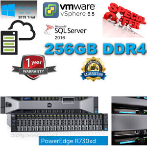 Dell PowerEdge R730xd 44-CORE Server 2x Xeon E5-2699Cv4 256GB DDR4 2TB SSD H730P