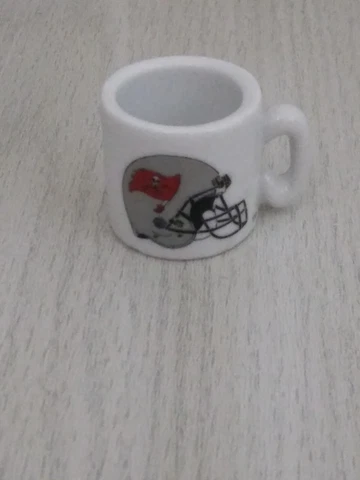 Vintage NFL Mini Coffee Cup Mug Tampa Bay Buccaneers 1.25" Collectible Miniature Cover