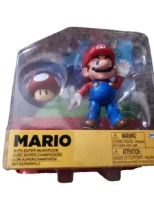World of Nintendo 4" Action Figure - Mario with Super Mushroom - Picture 1 of 3