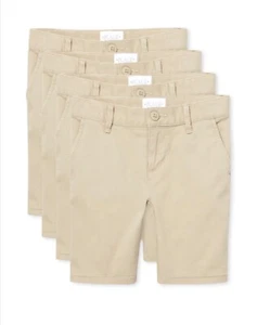 Lot of (4) Children's Place Girls Size 14 Uniform shorts Khaki BRAND NEW TAGS - Picture 1 of 2