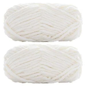 2 Pack 200g Chenille Velvet Yarn Thick Warm Crochet Knitting DIY Craft - Picture 1 of 8