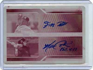 2011 TOPPS PRO DEBUT FABIO MARTINEZ & CALEB COWART AUTOGRAPH PRINTING PLATE #1/1 - Picture 1 of 2