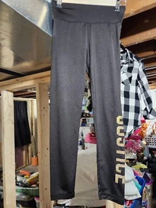 Girls Justice Leggings Black And Gold Size 10/12 - Picture 1 of 5