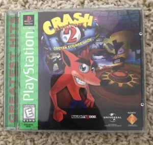 Crash Bandicoot 2 Cortex Strikes Back PS1 CIB Green Label Vintage Manual Tested - Picture 1 of 3