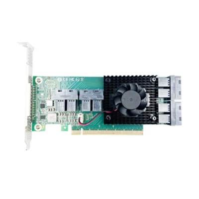 shinreal PCI Express x16 to 8 U.2 SFF-8643 NVMe SSD Adapter Card 8749-8i - Image 1 of 2