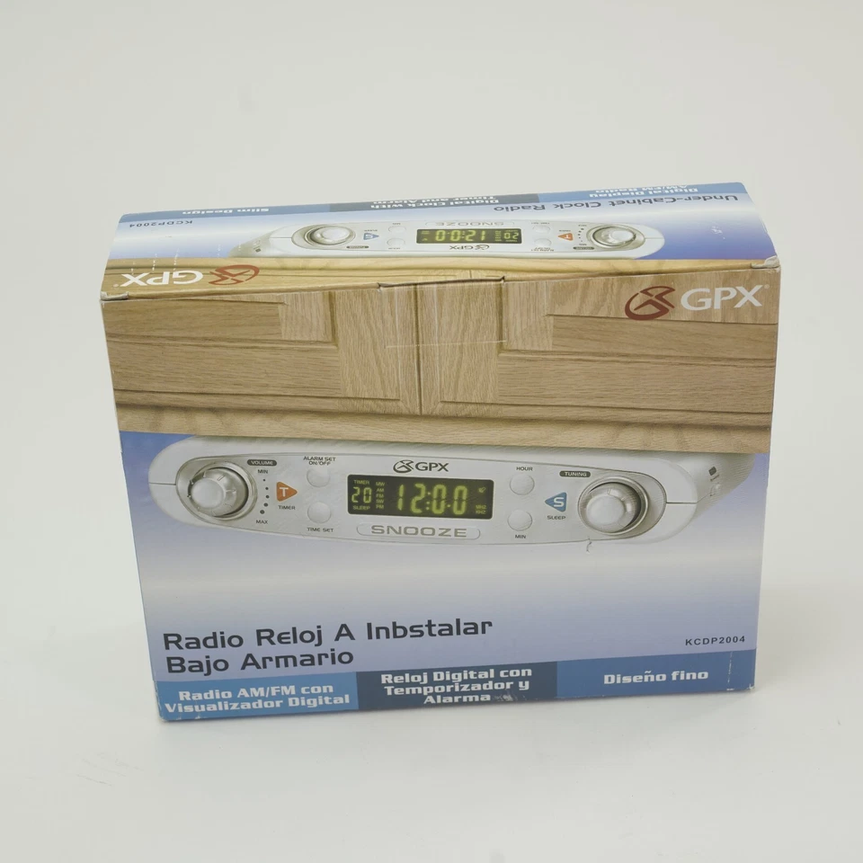 GPX Under Cabinet CD Clock Radio AM FM CD Weatherband Radio Player BRAND NEW! - Image 1 of 4