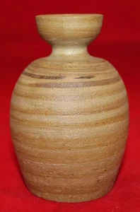 Studio Art Pottery Artist Signed CP Brown Small Flower Bud Vase 9cm 3.5" Tall - Picture 1 of 12
