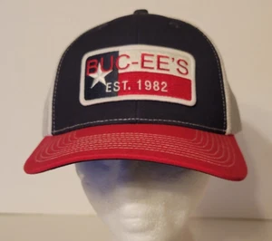 Sombrero de Camionero Buc-ee's Bandera de Texas 1982 Rojo Blanco Azul Marino Snapback Malla NUEVO - Imagen 1 de 13