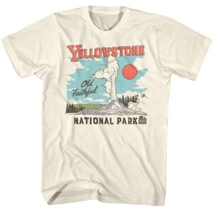 United States Yellowstone Old Faithful Volcanic Hot Spot Wyoming Men's T Shirt - Picture 1 of 5