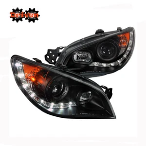 For 06-07 Subaru Impreza WRX STi Black Housing LED DRL Projector Headlights - Picture 1 of 3